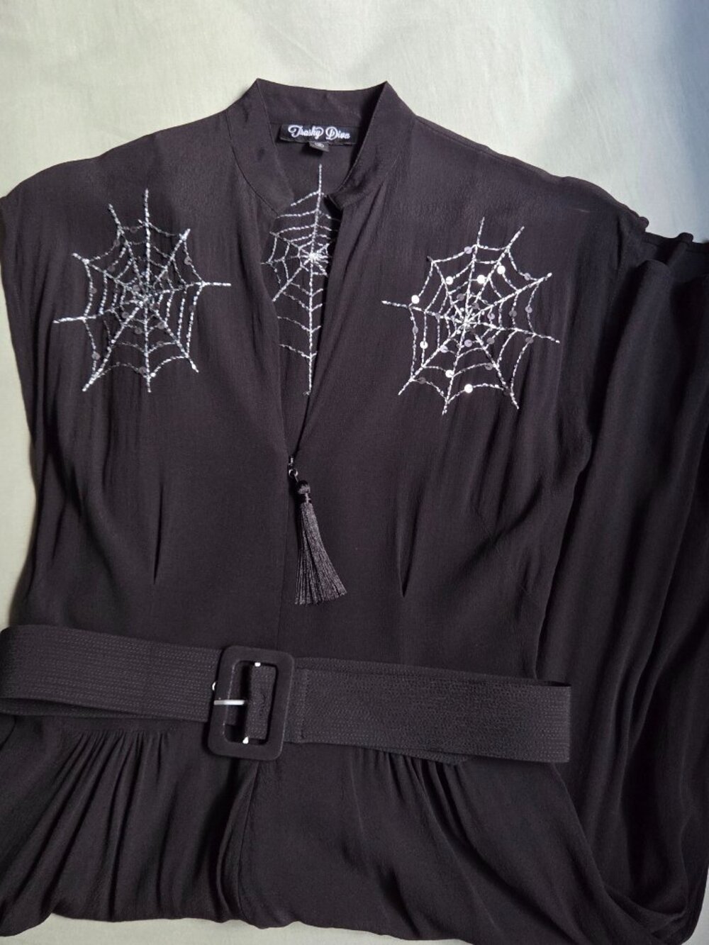 Embroidered Spiderweb Vintage Repro Dress by Trashy Diva